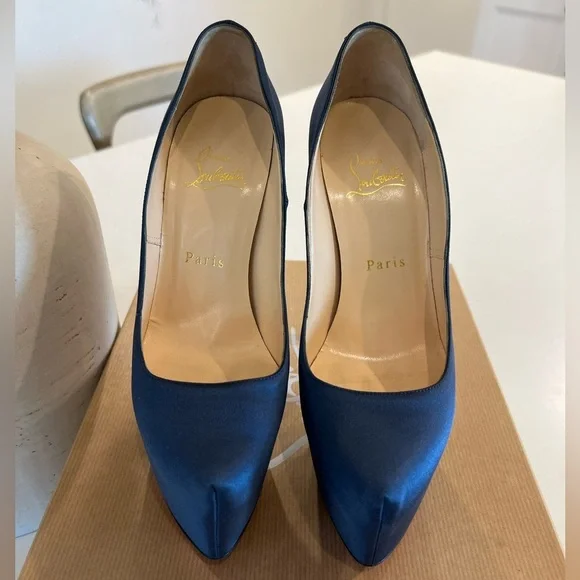 Christian Louboutin DAFFODILE 160 CREPE SATIN size 7.5 - Picture 3 of 15